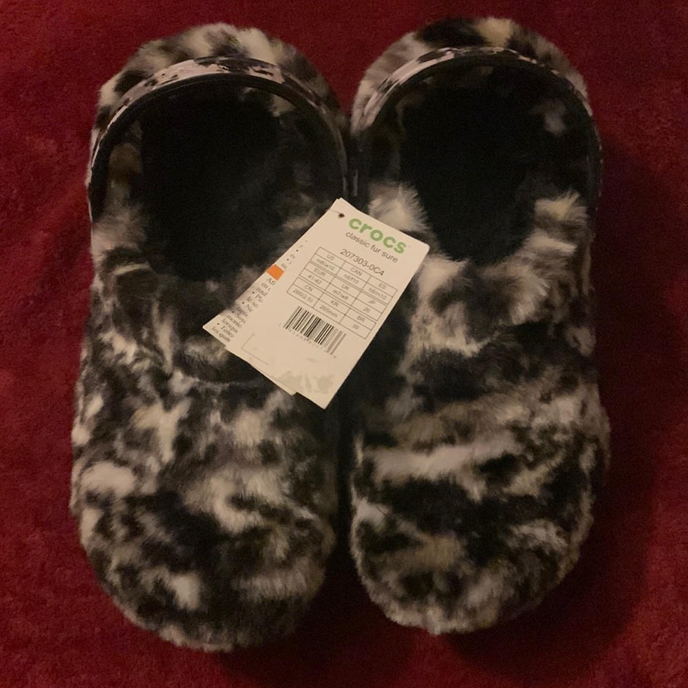 Brand New Fur Sure Crocs